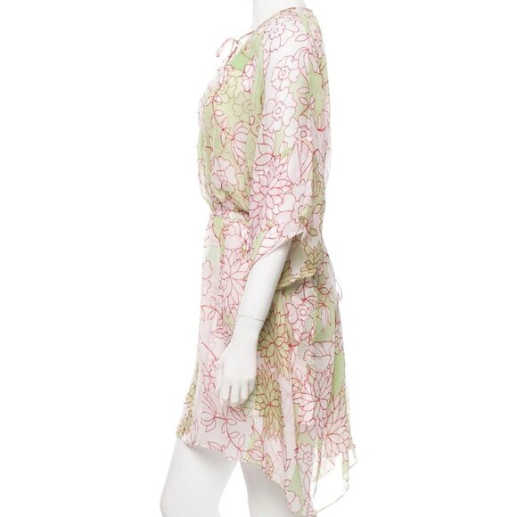 DIANE VON FURSTENBERG Iniko Silk Floral Print Dress Size US 10 - Picture 5 of 16